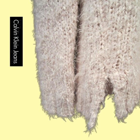 Calvin Klein Jeans NEW Textured Crewneck Mohair Pullover Sweater M - Picture 7 of 11